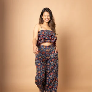 Moon Flower Blue Co-ord Set